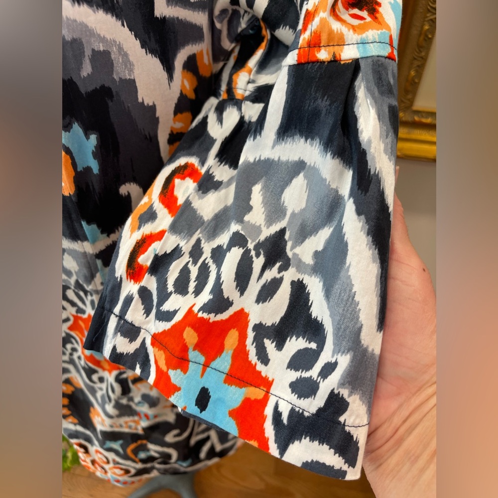 Uncle frank made in USA size small ladies Aztec print boho ruffle sleeve dress - Picture 7 of 14